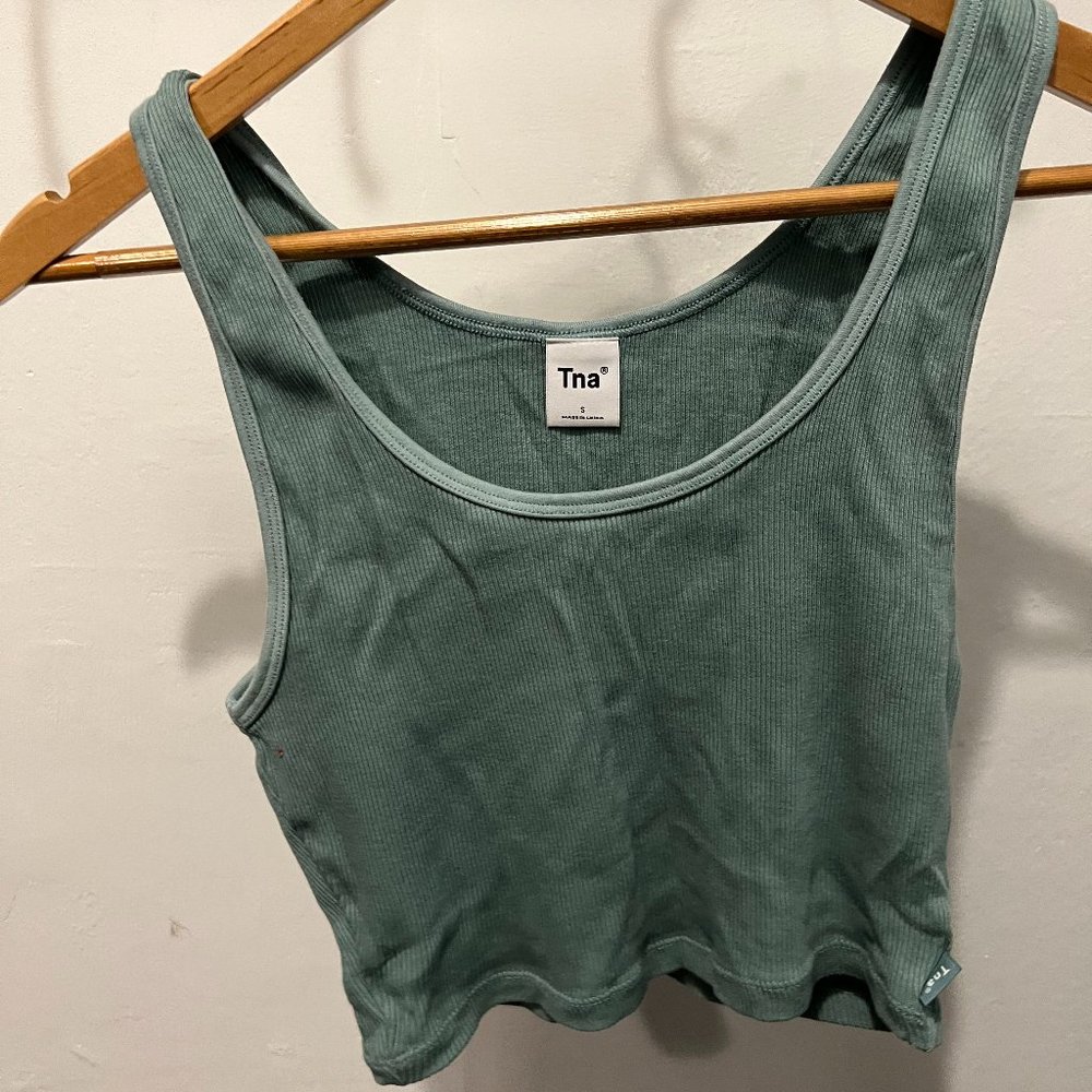 Aritzia Tna Teal Crop Tank, Size S